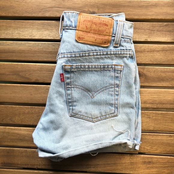 Vintage 517 Levis Denim Jean Cut off Shorts